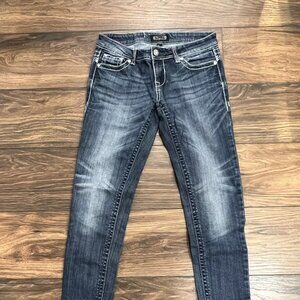 Shyanne Women's Western Jeans Size 27 Regular Embroidered Rhinestone